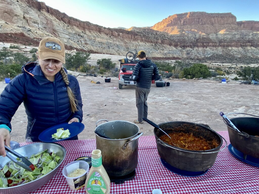 dinner in the canyonlands