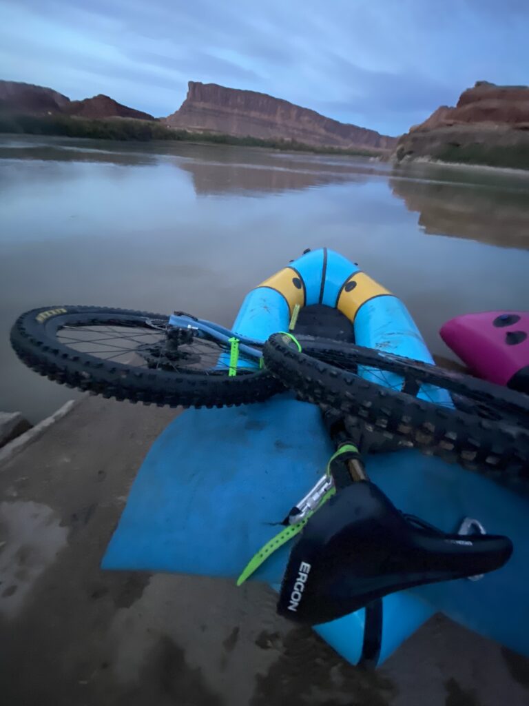 bikerafting the colorado river in moab